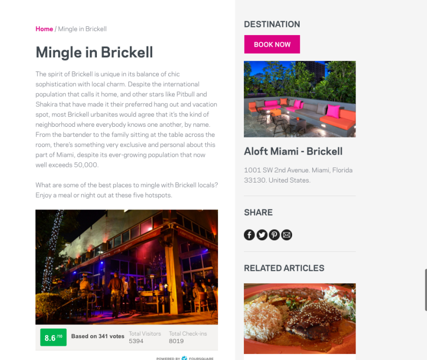 Aloft - Brickell - Mingle