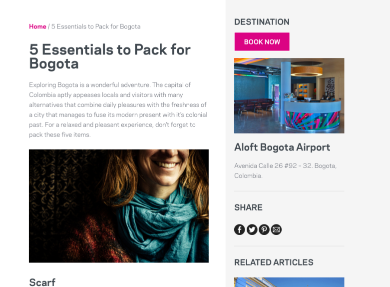 Aloft - Bogota - Essentials