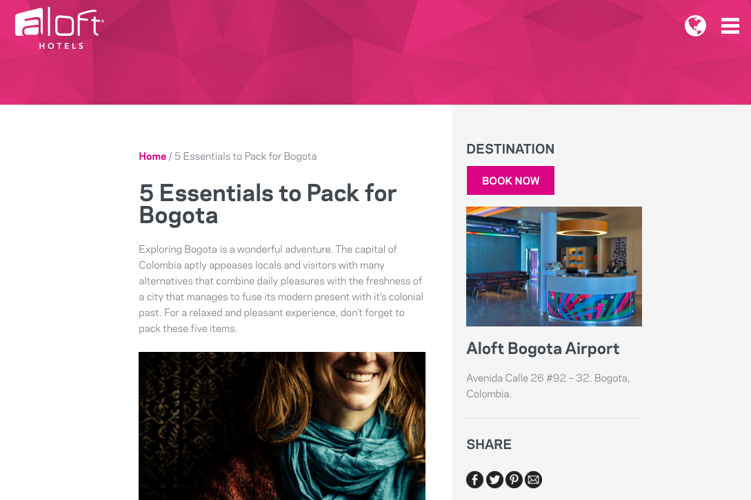 Aloft - Bogota - Essentials