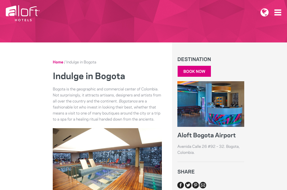 Aloft - Bogota - Indulge