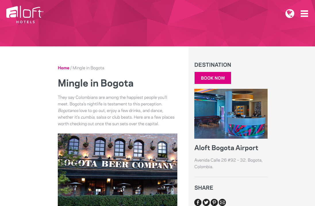 Aloft - Bogota - Mingle