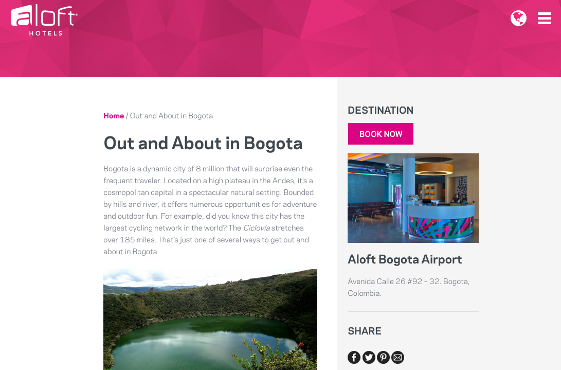 Aloft - Bogota - Out and About