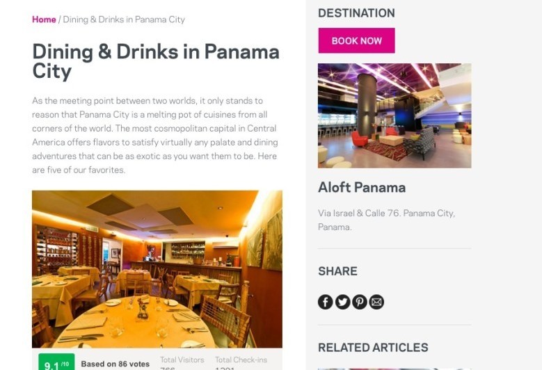 Dining   Drinks in Panama City   Aloft