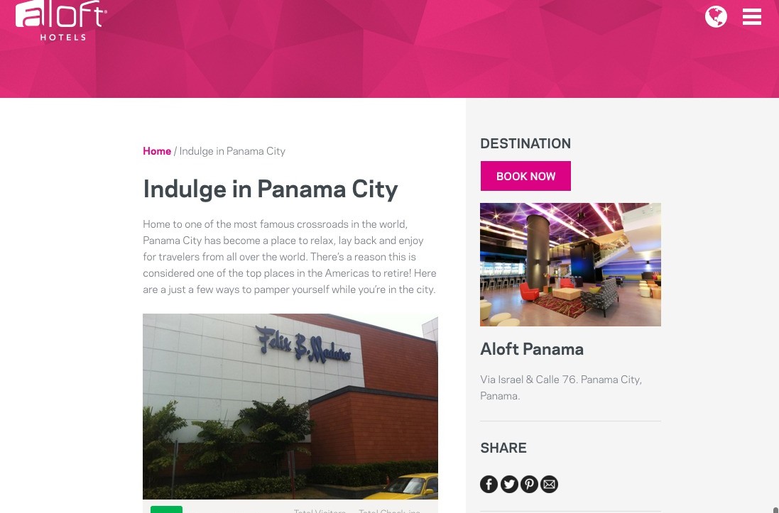 Indulge in Panama City   Aloft