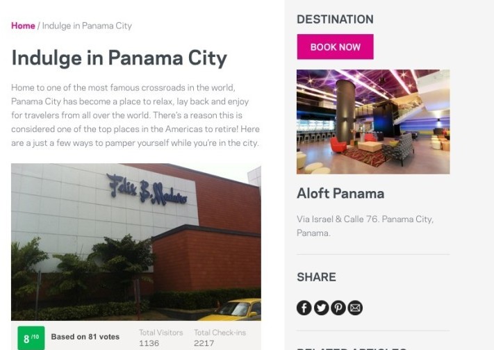 Indulge in Panama City   Aloft