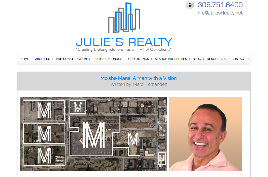 Moishe Mana  A Man with a Vision    Julie s Realty    Julie s Realty