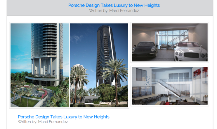 Porsche Design Takes Luxury to New Heights    Julie s Realty    Julie s Realty